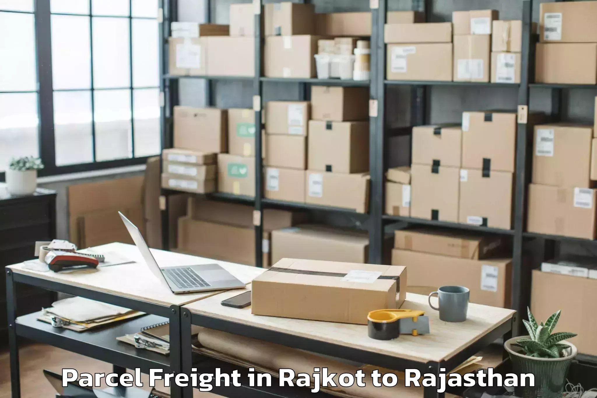 Book Your Rajkot to Banswara Parcel Freight Today